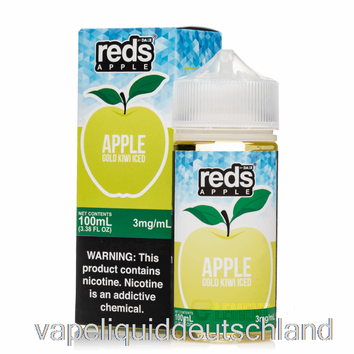 Iced Gold Kiwi – Reds Apple E-Liquid – 7 Daze – 100 Ml, 3 Mg Vape-Flüssigkeit